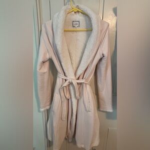 Lemon Soft Blush Robe with Plush Lining